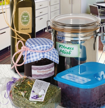 HERMA huishoudlabels op glazen en dozen