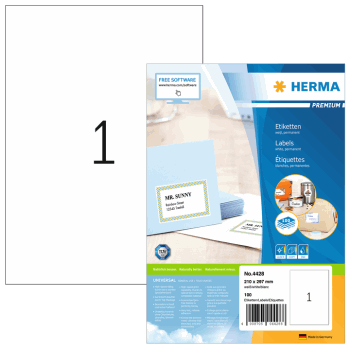 HERMA Etiketten Premium A4, wit