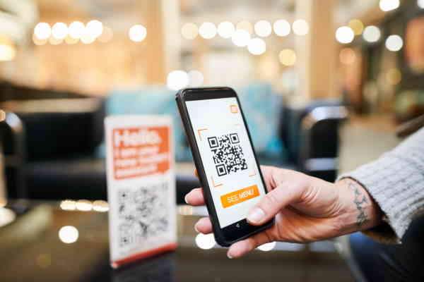 QR-code in het restaurant scannen