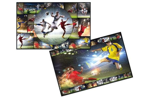 Schrijfonderlegger met voetbalmotief