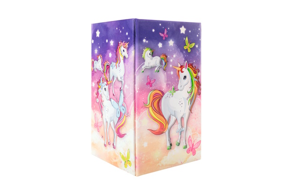 Afbeelding van een potloodhouder met een eenhoornmotief