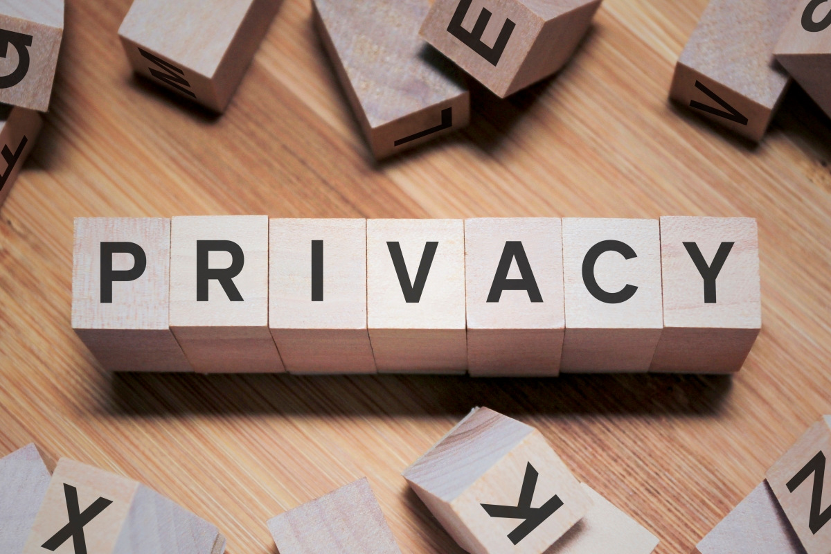 Icon Privacy Privacy, letters op blokken