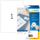 Packung mit 25 Inkjet-Etiketten von HERMA, Größe 210 x 297 mm, inklusive Softwarehinweis für die Nutzung.