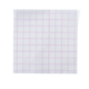 Ein quadratisches Blatt mit einem Raster aus rosa Linien, das in gleichmäßige Quadrate unterteilt ist.