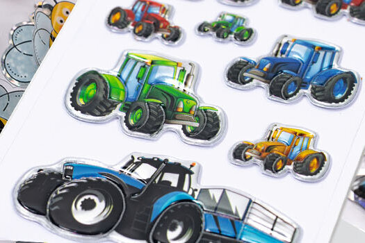 Verschillende kleurrijke stickers