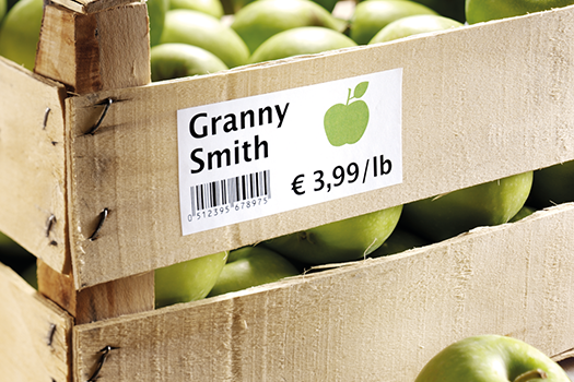  houten kist met extra sterk plakkend papieren etiket
