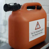 Weerbestendige folie-label op kanister