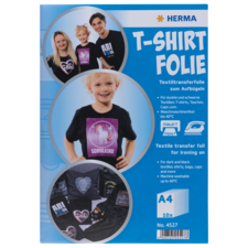 T-Shirt Transferfolie für dunkle Textilien, geeignet für T-Shirts, Taschen und Mützen. Enthält 10 A4-Blätter. Waschmaschinenfest bis 40°C.