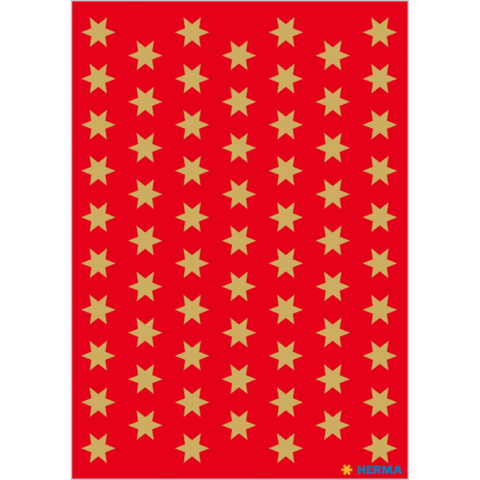 Rote Hintergrund mit gleichmäßig angeordneten goldenen Sternen in mehreren Reihen.