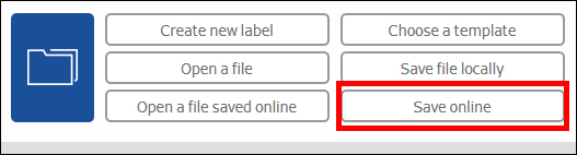Knop om bestanden online op te slaan, gemarkeerd in het rood om de keuze te vergemakkelijken. Andere opties zijn ook zichtbaar.