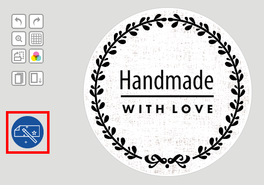 Translated text: "Ontwerp schermpictogram geselecteerd